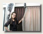 Elizabeth Yun set up her Korean curtain making business Idea For Living in a little apartment rather than an expensive shopfront, transacting on the internet. this is called 'SOHO' business in Japan. IMG_5565